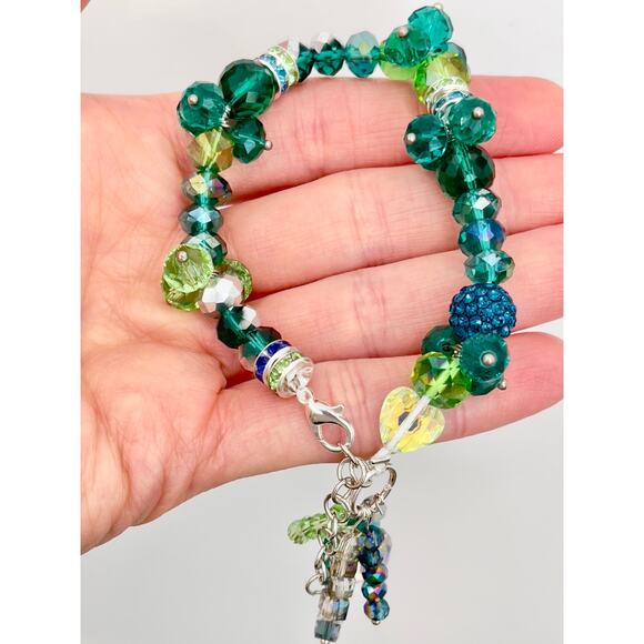 Swarovski Beaded Bracelet- Green - Picture 4 of 6